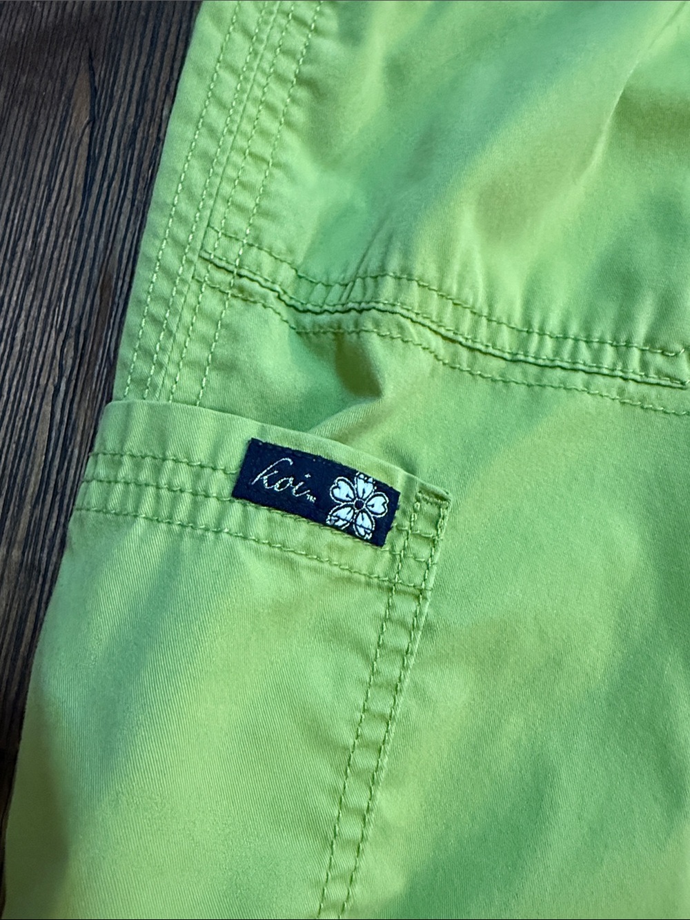 koi Neon Lime Pull-On Jogger Pants - Picture 6 of 8